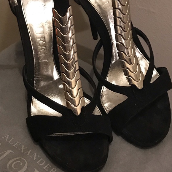 Alexander McQueen Suede Strappy Heels - Picture 8 of 8